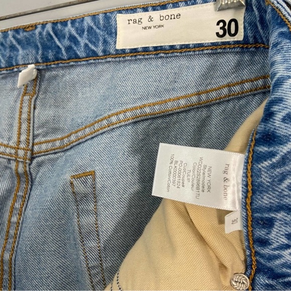 Rag and Bone. Nina high rise ankle cigarette. Button-fly 100% cotton Sz30, Tulip - Picture 8 of 16